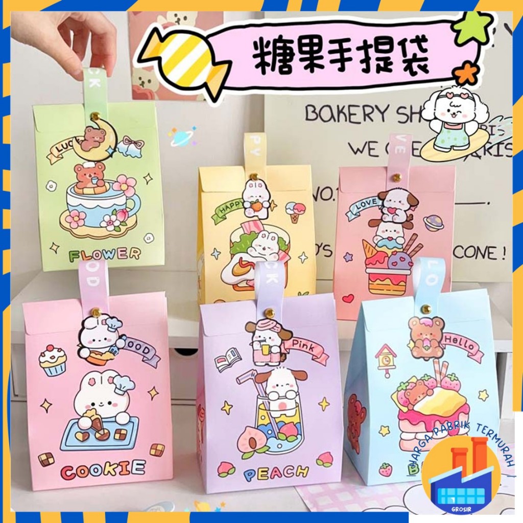 

HPT Goodie Bag Ulang Tahun Anak Motif Kartun Kotak Kado Tas Bingkisan Hadiah Hampers Ulang Tahun Anak Paper Bag Karakter Kotak Souvenir Box Kue Tentengan Souvenirs Party Supplies