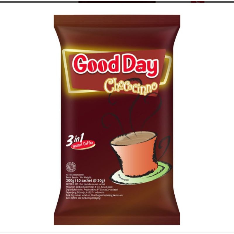 

Good Day Kopi Instant 3 in 1 Chocochinno 10 x 20 g