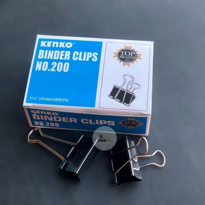 

Binder Clip No 200 Penjepit kertas 1 Kotak (12pcs)