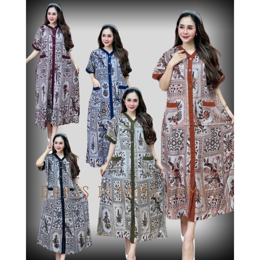 Dress Daster Gamis Crinkle Polos Panjang Lengan 3/4 Busui Jumbo LD 120