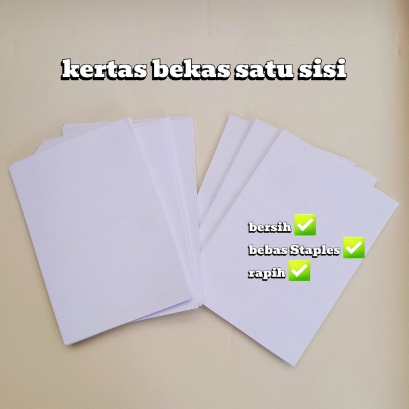 

Kertas HVS A4 bekas 1KG satu sisi kosong