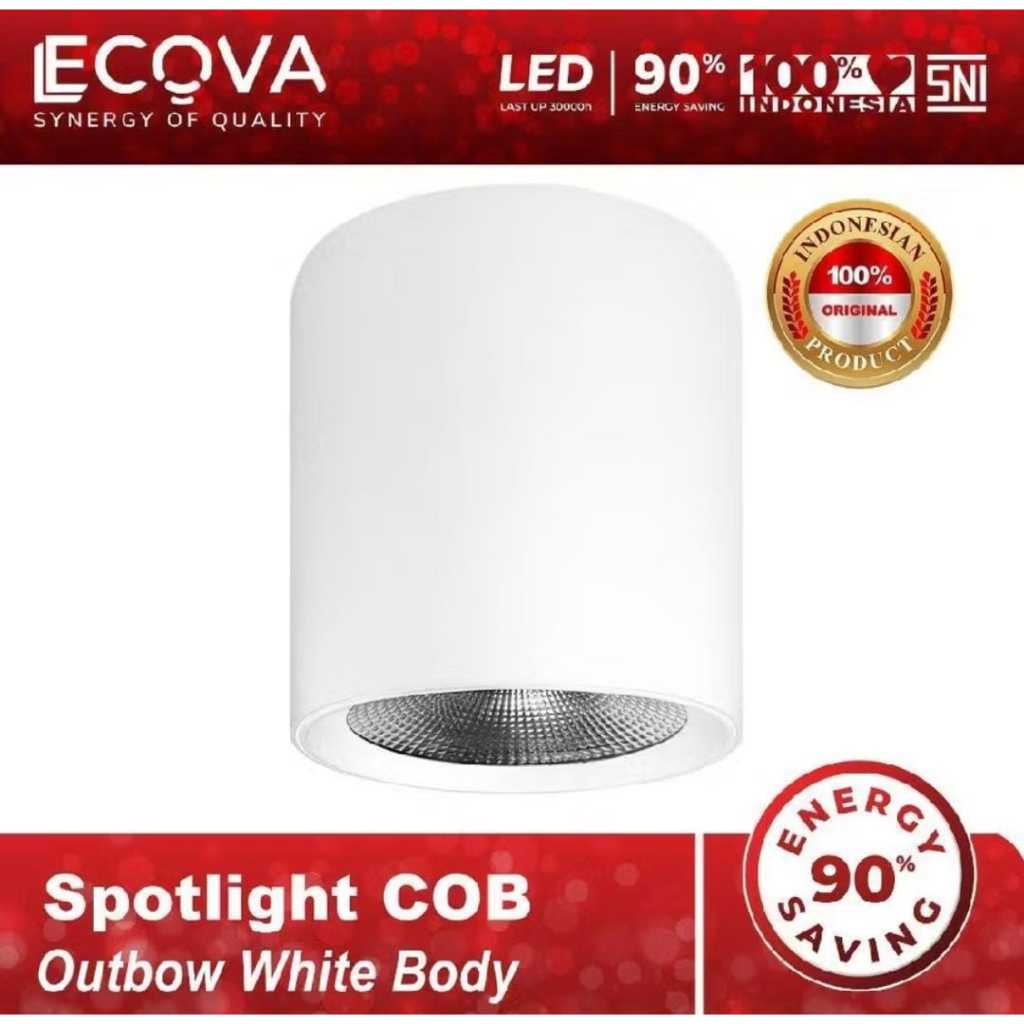 [Bodi Putih] Ecova Lampu Spotlight/Downlight COB LED 40W 40 W 40 Watt 40Watt Outbow - Semu Natural W