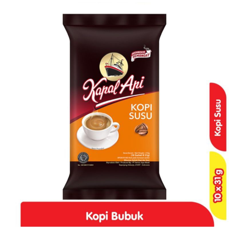 

Kapal Api Instan Kopi Susu 10 x 31 g