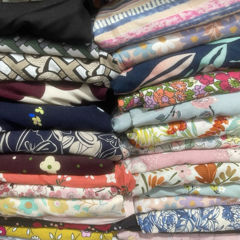 Katun Rayon Potongan 40-90CM,Sisa Potongan Kain