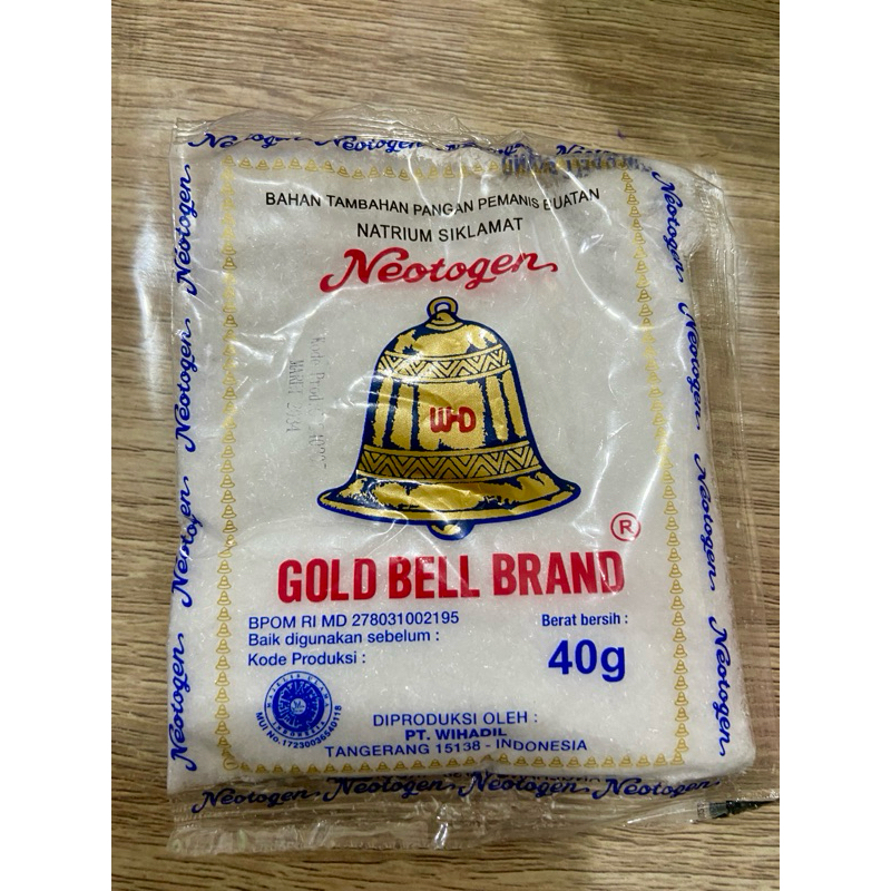 

Neotogen gold bell brand 40g | pemanis buatan natrium siklamat