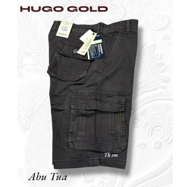 Celana Pendek Cargo Premium Hugo Gold