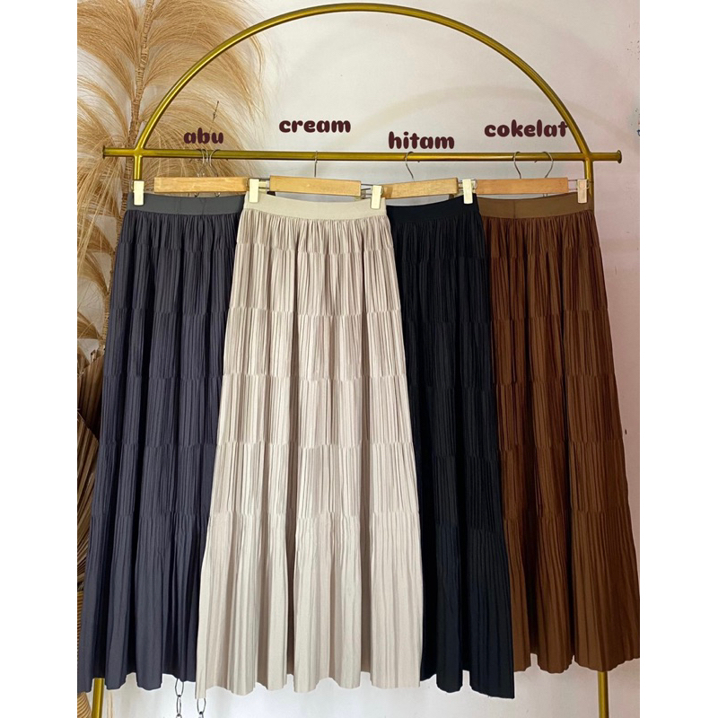 ROK BERTINGKAT PREMIUM / ROK IMPORT/ ROK WANITA