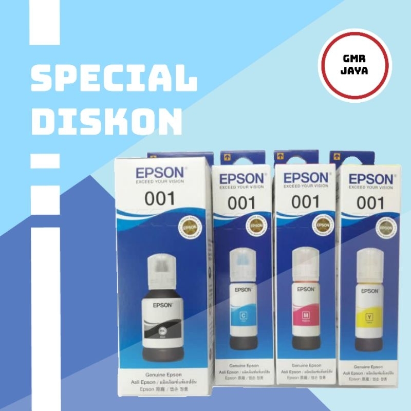 Tinta epson 001 original set / Tinta printer epson l4150 l4160 l6170