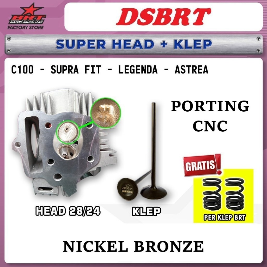 Head Deksel BRT PORTING CNC GRAND SUPRA X Fit Legenda C100 Astrea WIN 28 24