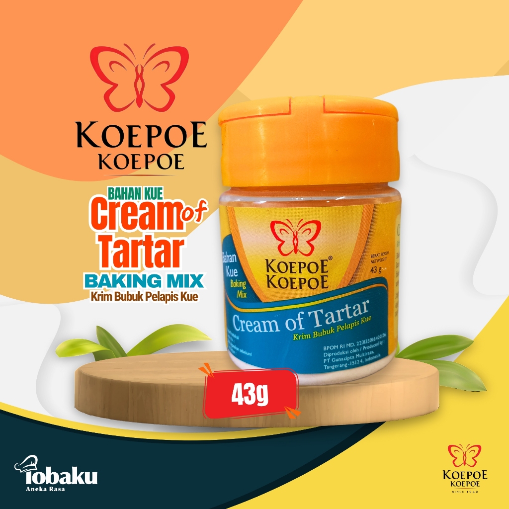 

KOEPOE KOEPOE Baking Mix Cream of Tartar - Krim Bubuk Pelapis Kue 43g