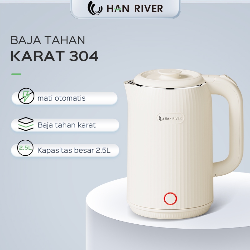 HAN RIVER Teko Listrik HRDSH01 Teko pemanas air listrik 2.5L