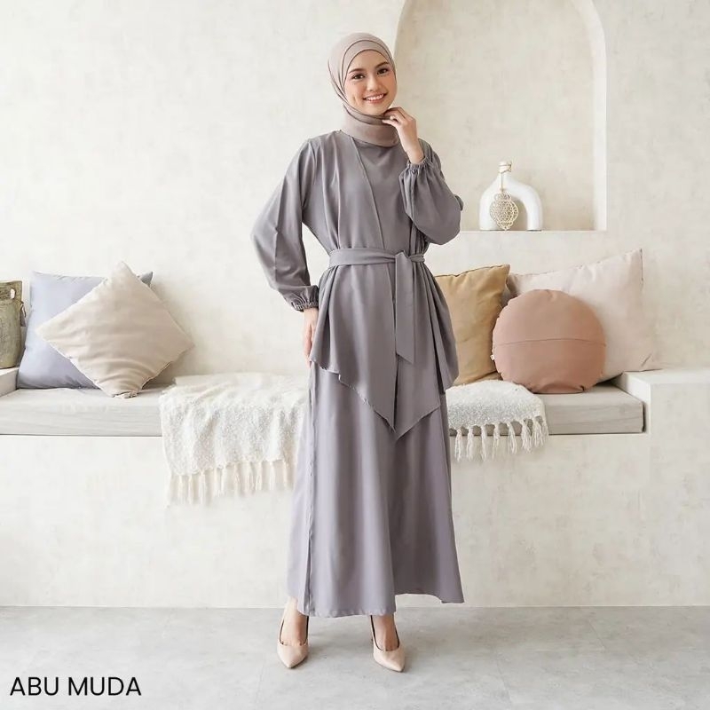 one set dress outer zahra l one set gamis l one set inner outer l one set wanita l baju wanita l gam