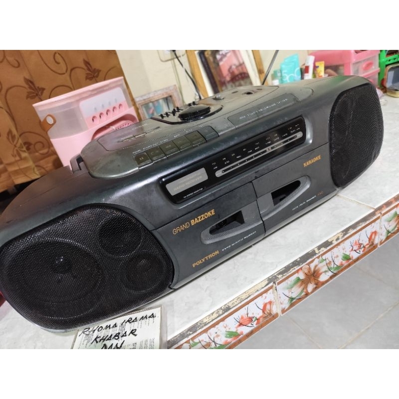 Radio Tipe Casset Grand Compo Bazzoke Polytron PSC-442, PSC 36KV dll. Antik langka mempesona suara m