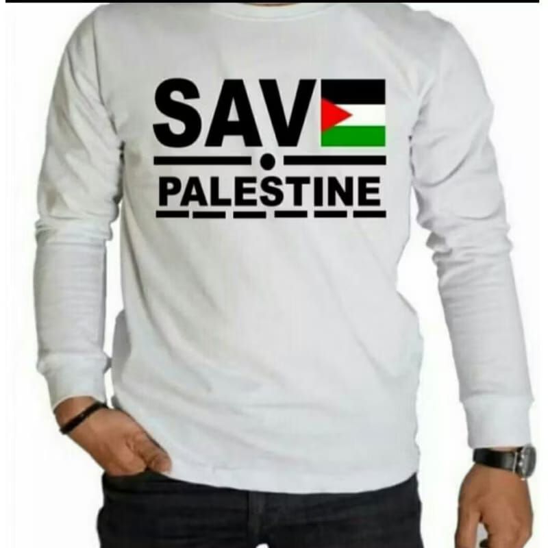 KAOS LENGAN PANJANG SAVE PALESTINE COD // KAOS SAVE PALESTINE