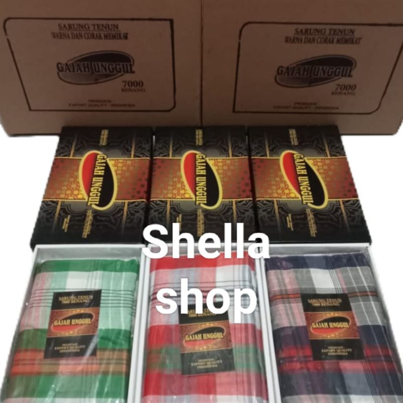 sarung tenun/sarung gajah unggul/ sarung pria dewasa cap gajah unggul