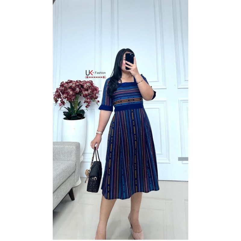 Ready Dress batik etnik katun premium Dress batik etnik terbaru