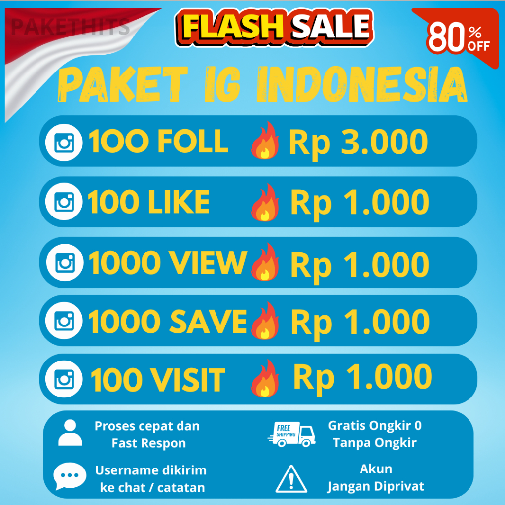 FOLLOWERS INSTAGRAM VIEW LIKE REAL INDONESIA