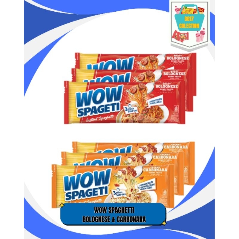 

WOW SPAGHETTI BOLOGNESE & CARBONARA Paket @3pcs