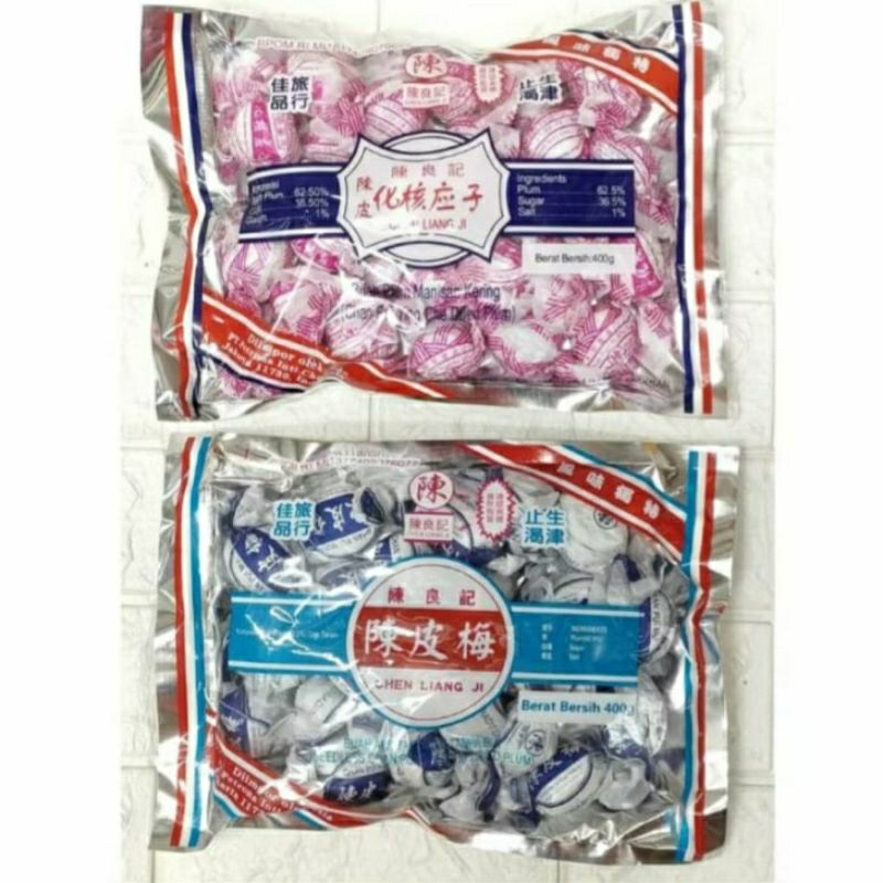 

Manisan chen liangji/manisan buah plum 400gr Ready sisa Biru (tanpa biji)