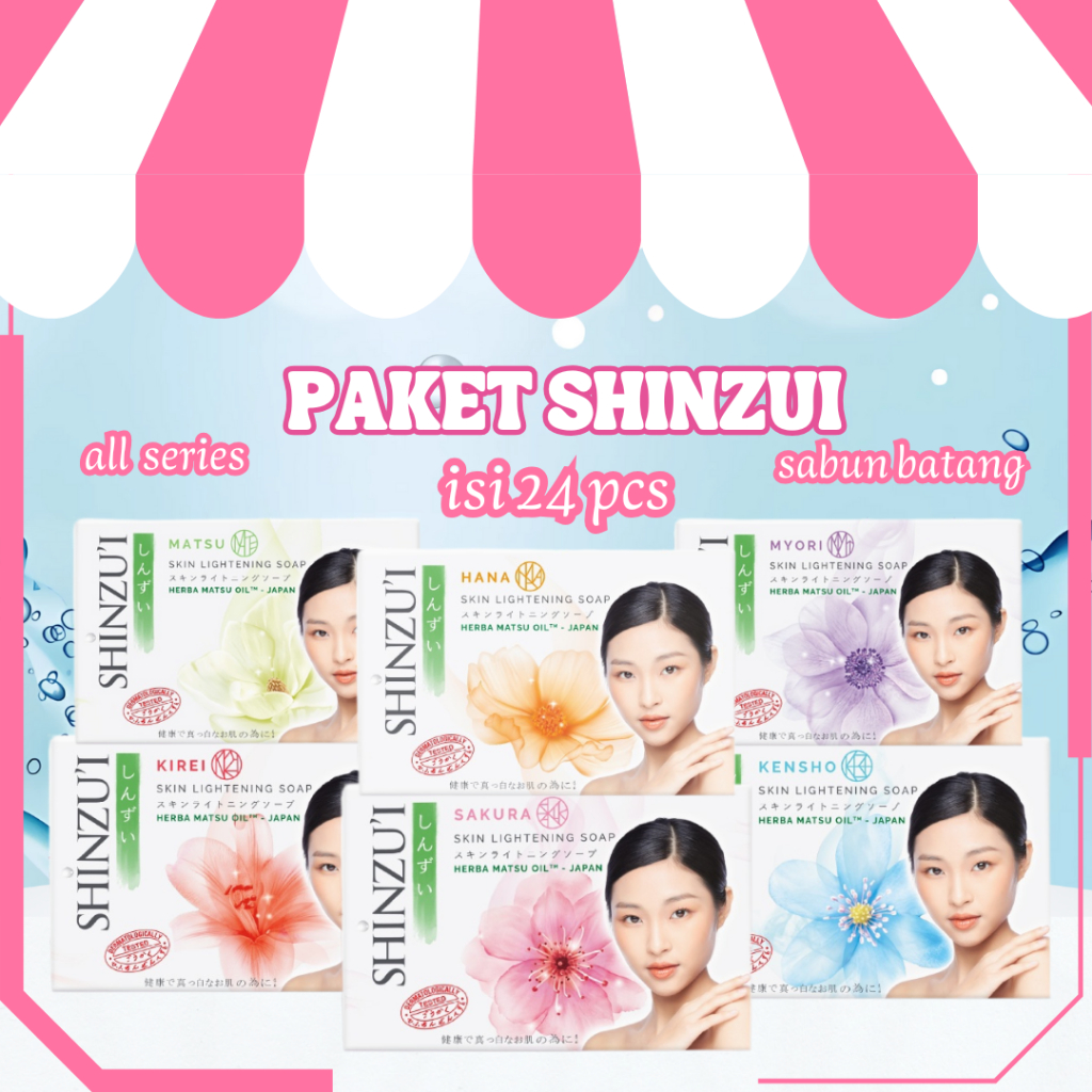 PAKET SHINZUI SABUN BATANG ISI 24 PCS | KIREI | SAKURA | KENSHO | MATSU | HANA | MYORI | BPOM | ORIG