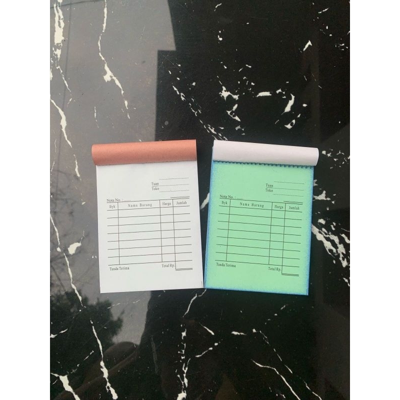 

NOTA KONTAN MINI, NOTA 2 PLY, UKURAN 1/8 FOLIO