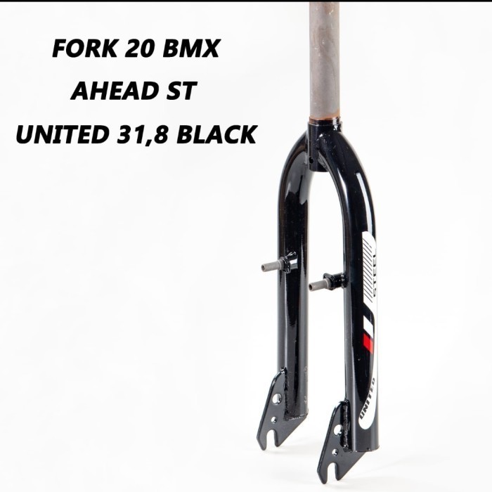 FORK UNITED BMX 20 OVERSIZE PUTIH L FORK RIGID 20 UNITED OS PUTIH HITAM
