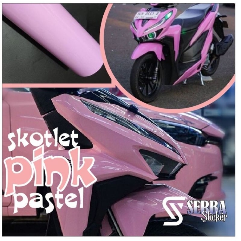 (sticker) SKOTLET MOTOR/MOBIL PINK PASTEL/PASTEL PINK SCOTTLET