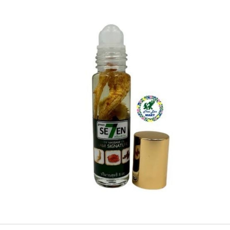 Green Seven SE7EN Body Massage Oil – Siam Signature Minyak Pijat Aromaterapi Tradisional Thailand