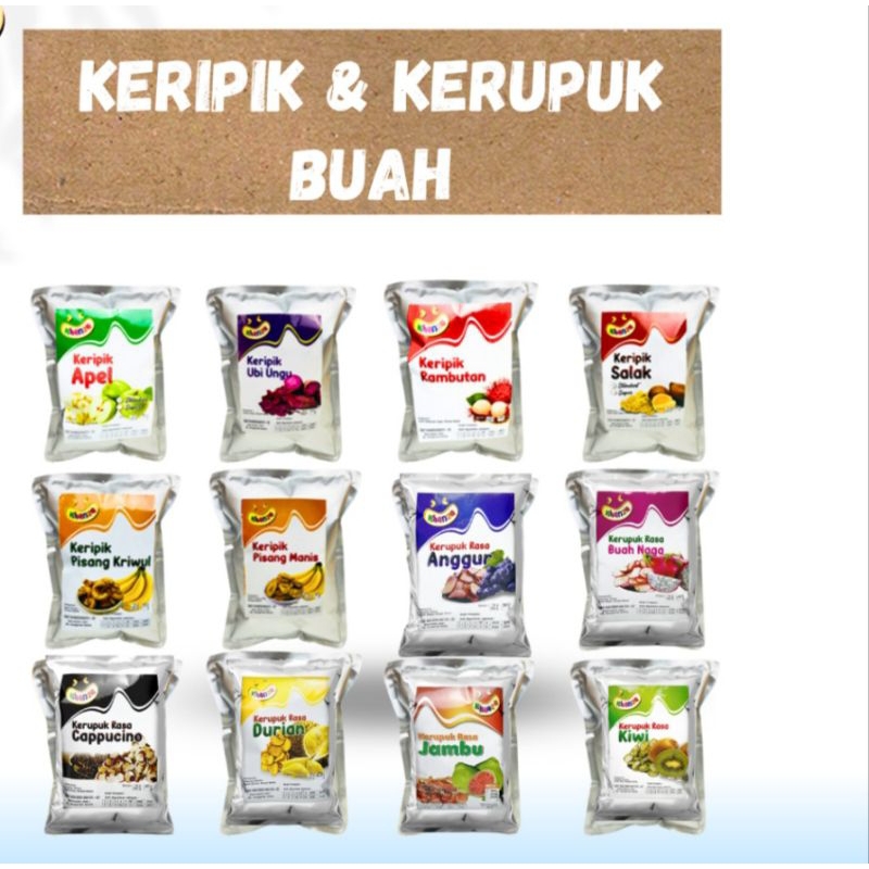 

Keripik rasa buah 50 gr