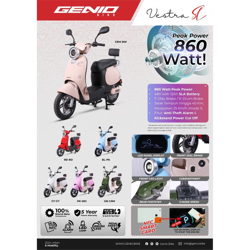 sepeda listrik Genio vestra SL