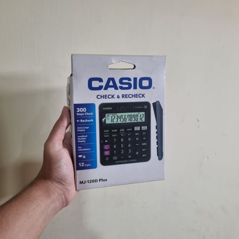 

CASIO MJ-120D PLUS-BK Calculator Check & Recheck Ori Casio [Kalkulator Periksa Tipe Meja Mini]