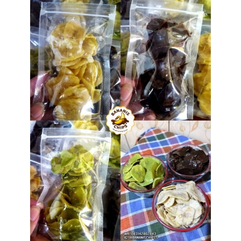

Keripik Pisang Cokelat 3 Varian Rasa (Cokelat, Matcha, Tiramisu) 30g