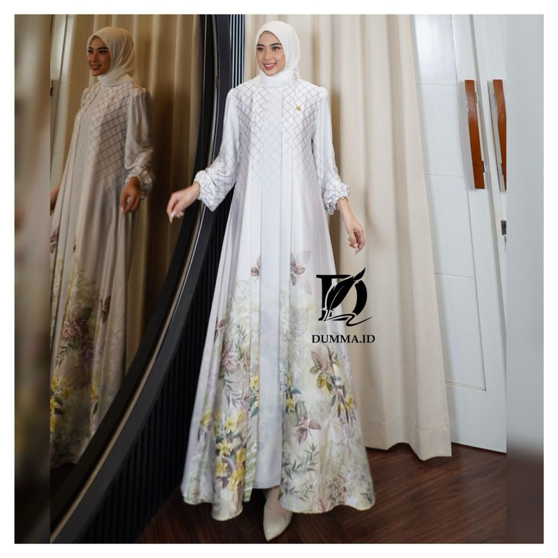 Dumma.id - Pakaian Wanita  Afza Luxury Dress  Arabian Silk Mix Ceruty Babydoll  Gamis Cantik