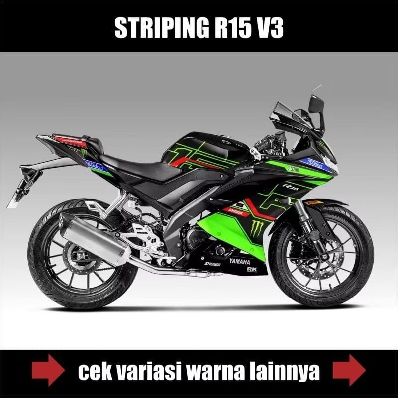 Decal Striping Motor R15 V3 Livery KRT / Stiker Sticker Yamaaha R15 V3 Semifull Variasi 005