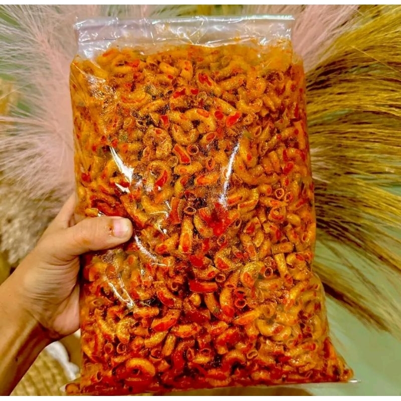 

1/2 KG MAKARONI CIKRUH DAUN JERUK 500 GRAM DI JAMIN BIKIN NAGIH TIDAK PELIT BUMBU Pedas Snacks Kering Food