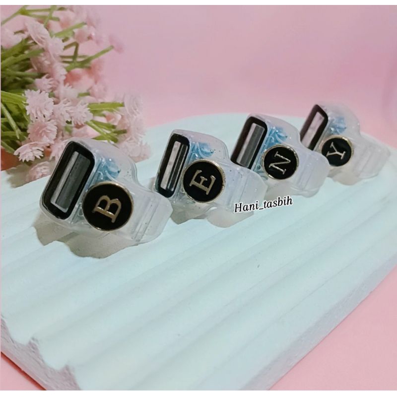 Hani tasbih digital YOUNEE Led alarm tombol huruf tasbih cincin transparan