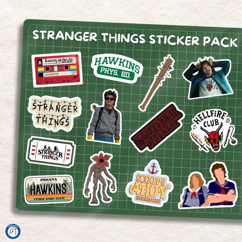 

STRANGER THINS STICKER PACK STIKER GLOSSY STIKER AESTHETIC STIKER LAPTOP
