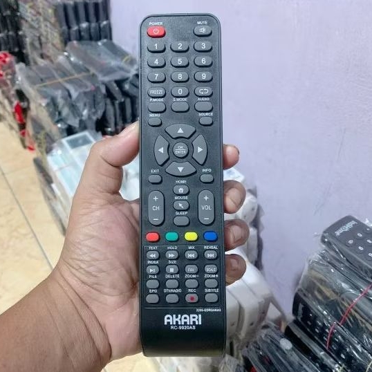 Remote TV Akari LCD LED RC-9920AS dan RC-9918AS, Langsung Pakai Tanpa Pengaturan, Kompatibel untuk S