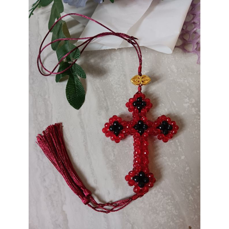 gantungan hiasan spion mobil salib,gantungan mobil salib,hiasan mobil