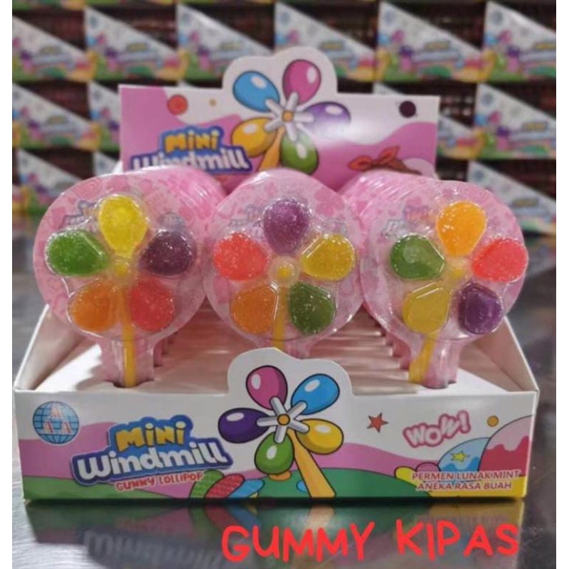 

30PCS Gummy kipas Permen Lunak Yummy Permen Kipas Min Windmill Lunak