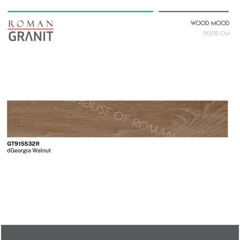 Roman Granit GT915532R dGeorgia Walnut 90x15 / granit kayu / keramik kayu / lantai kayu / lantai gra
