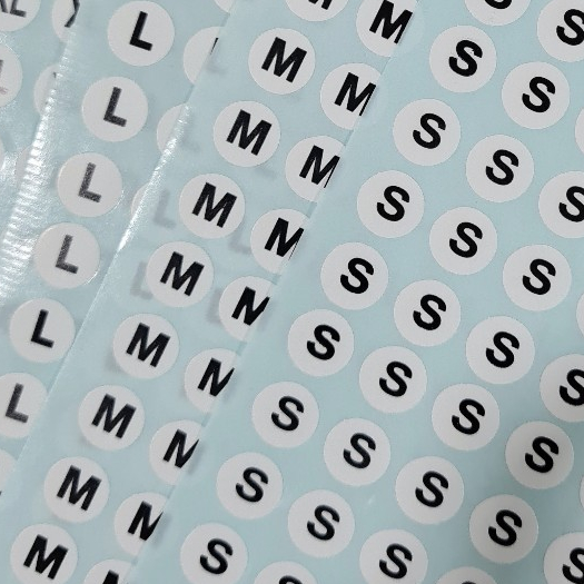 Partenzil [1Pak] Stiker Size Tempel Ukuran Baju Isi 100 Lembar - Size Tempel Stiker Ukuran S M L Xl