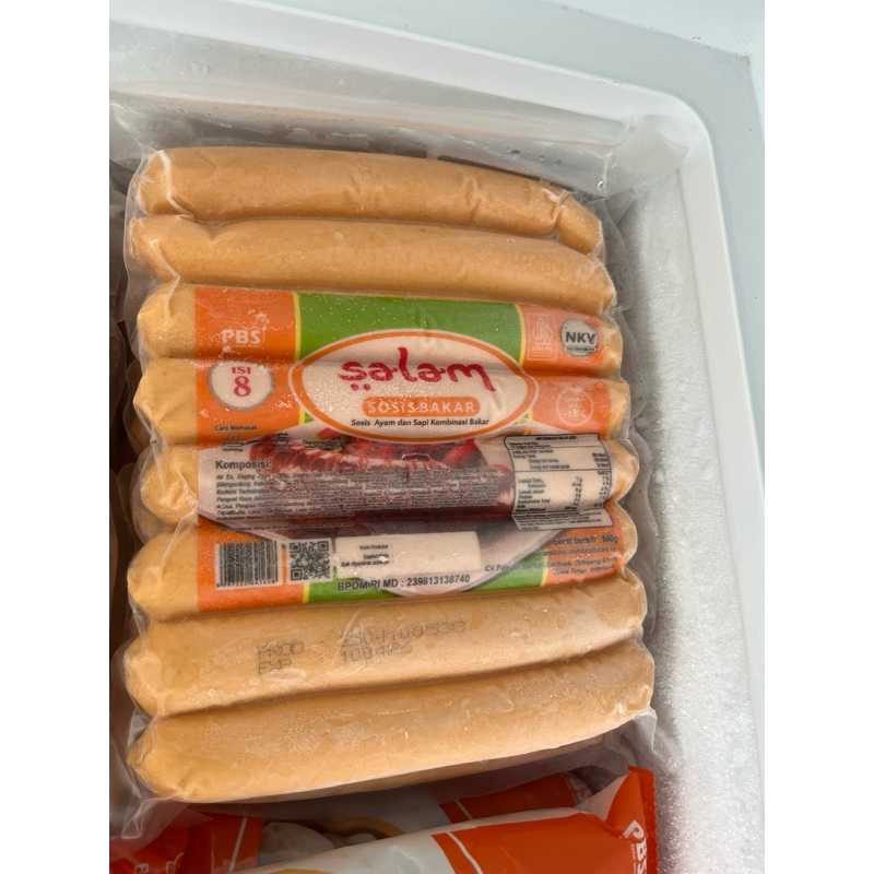 

salam sosis bakar jumbo isi 8 berat 600 gr EL Beryl frozen bjm