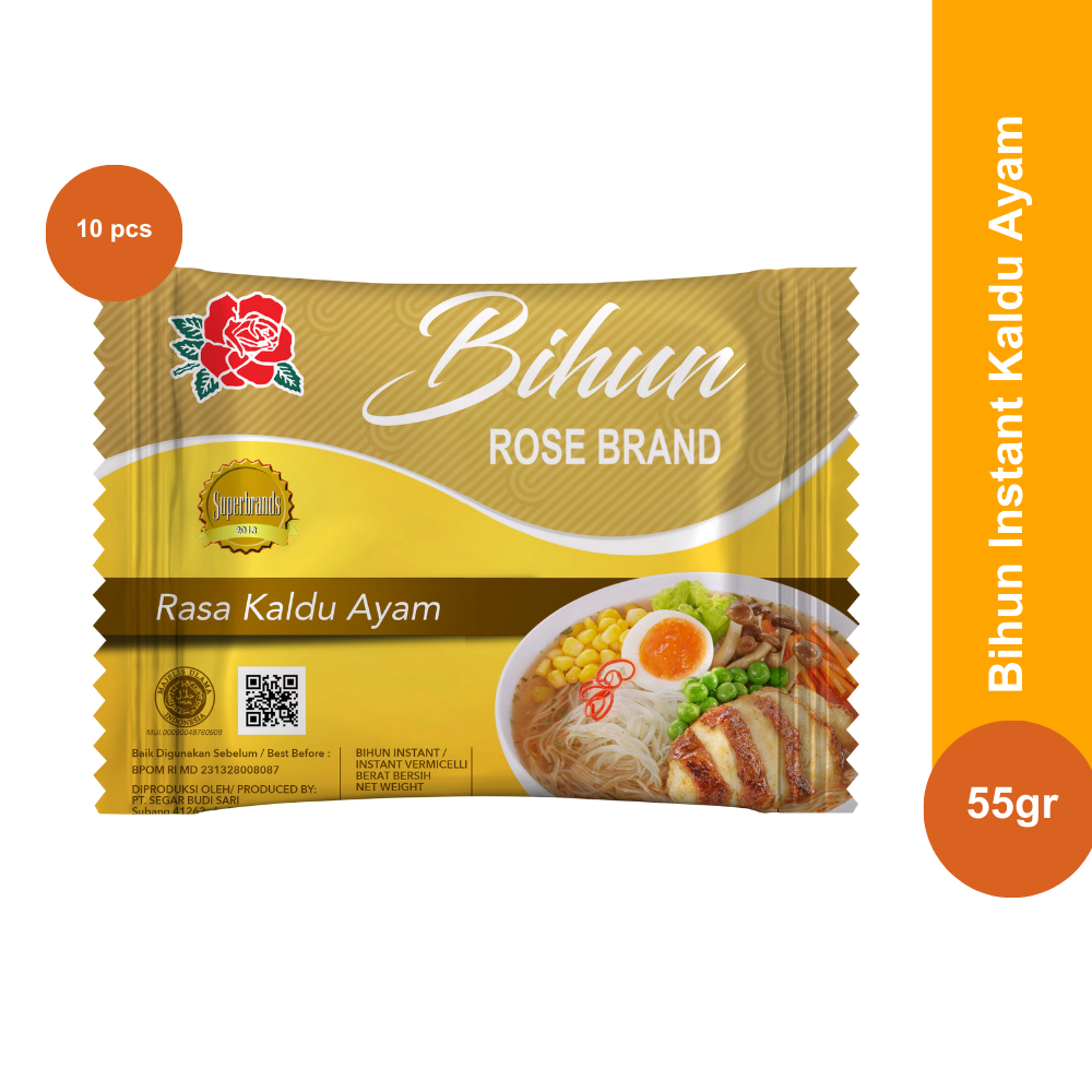 Rose Brand - Bihun Instant Kaldu Ayam 10 pcs