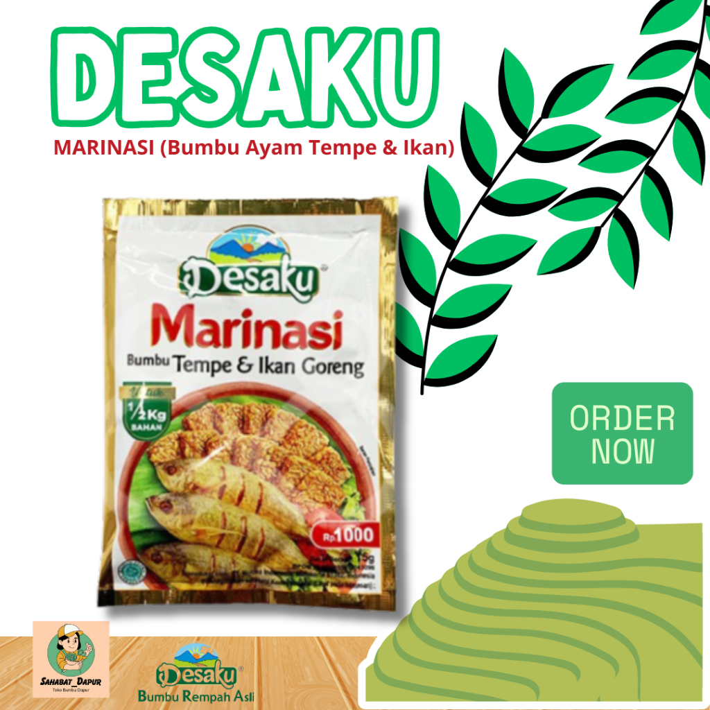 

Desaku Marinasi Bumbu Masak Goreng tempe,ikan & ayam