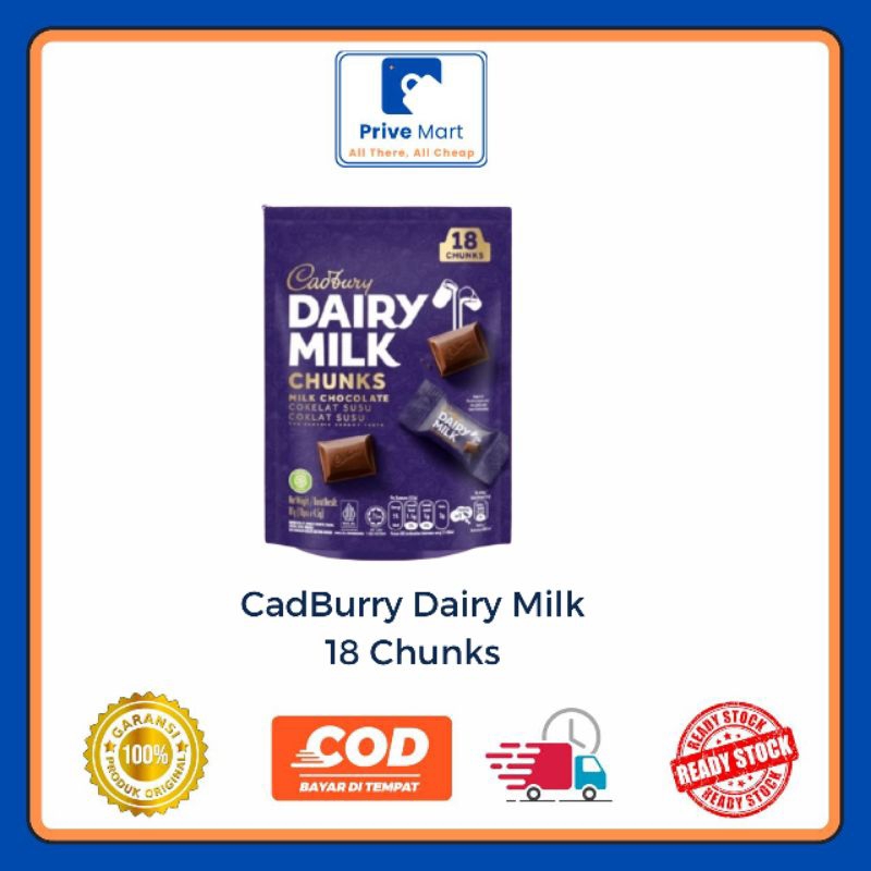 

CadBurry Dairy Milk 18 Chunks 81g Prive Mart