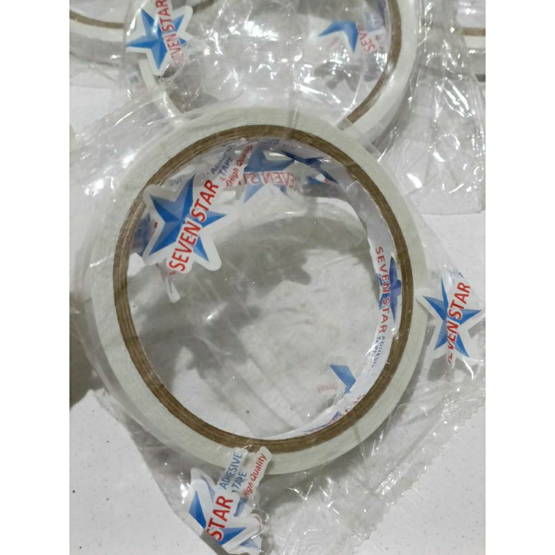 

isolasi bolak balik double tape star 12mm × 7 m 1/2 inchi