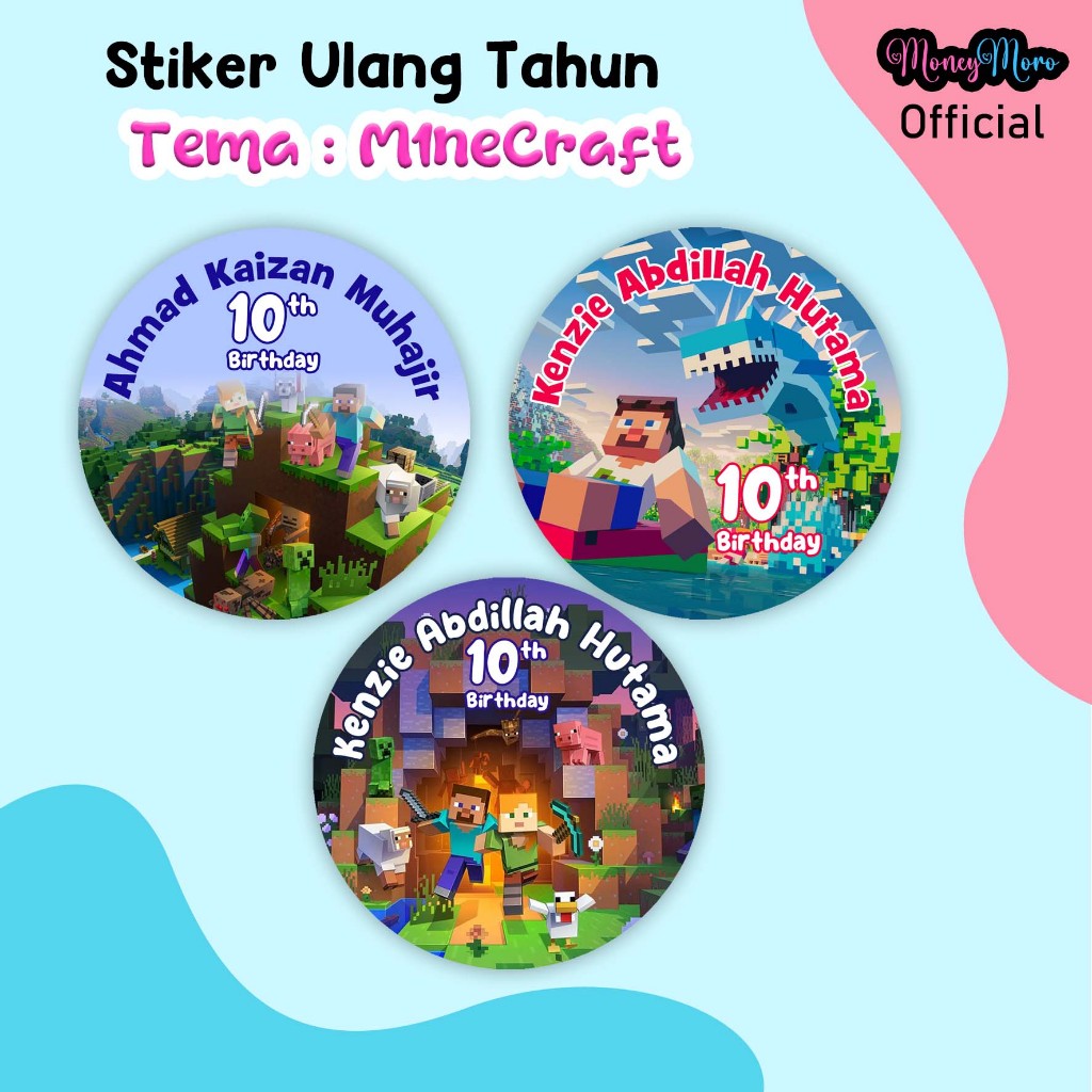 

MoneyMoro Stiker Ulang Tahun Custom M1necraft