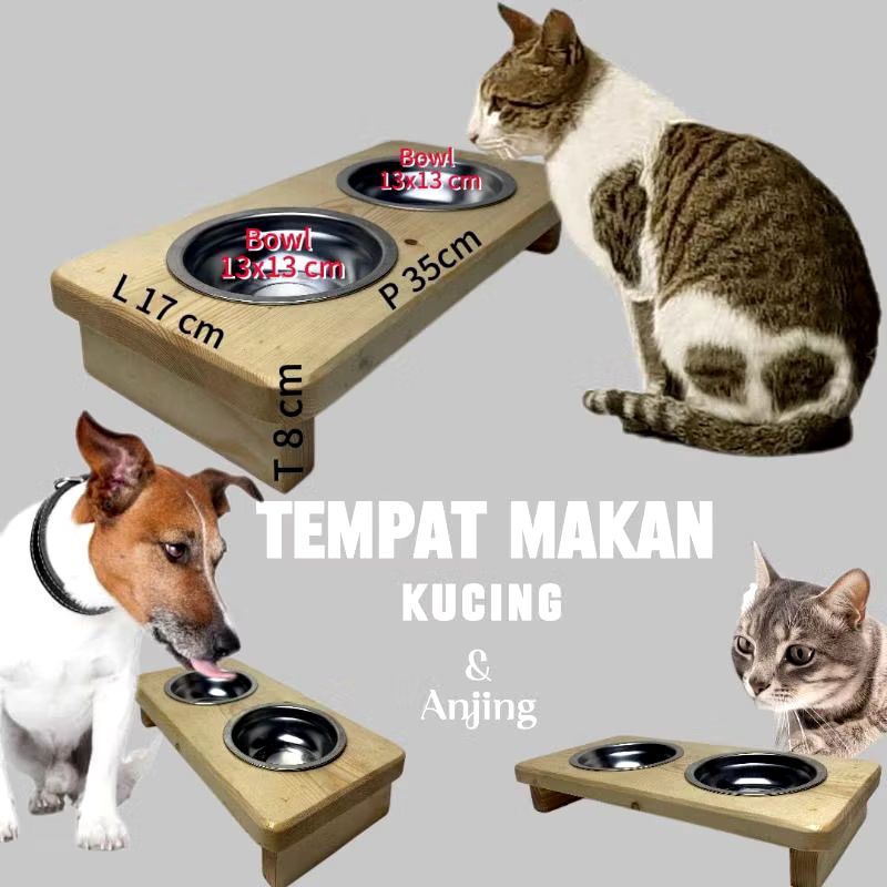 tempat makan kucing/tempat makan anjing