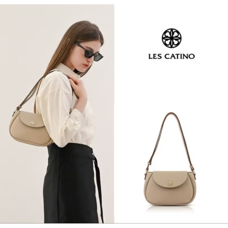 Tas Wanita Selempang LES CATINO Original Branded Mall Murah Sumi Flap